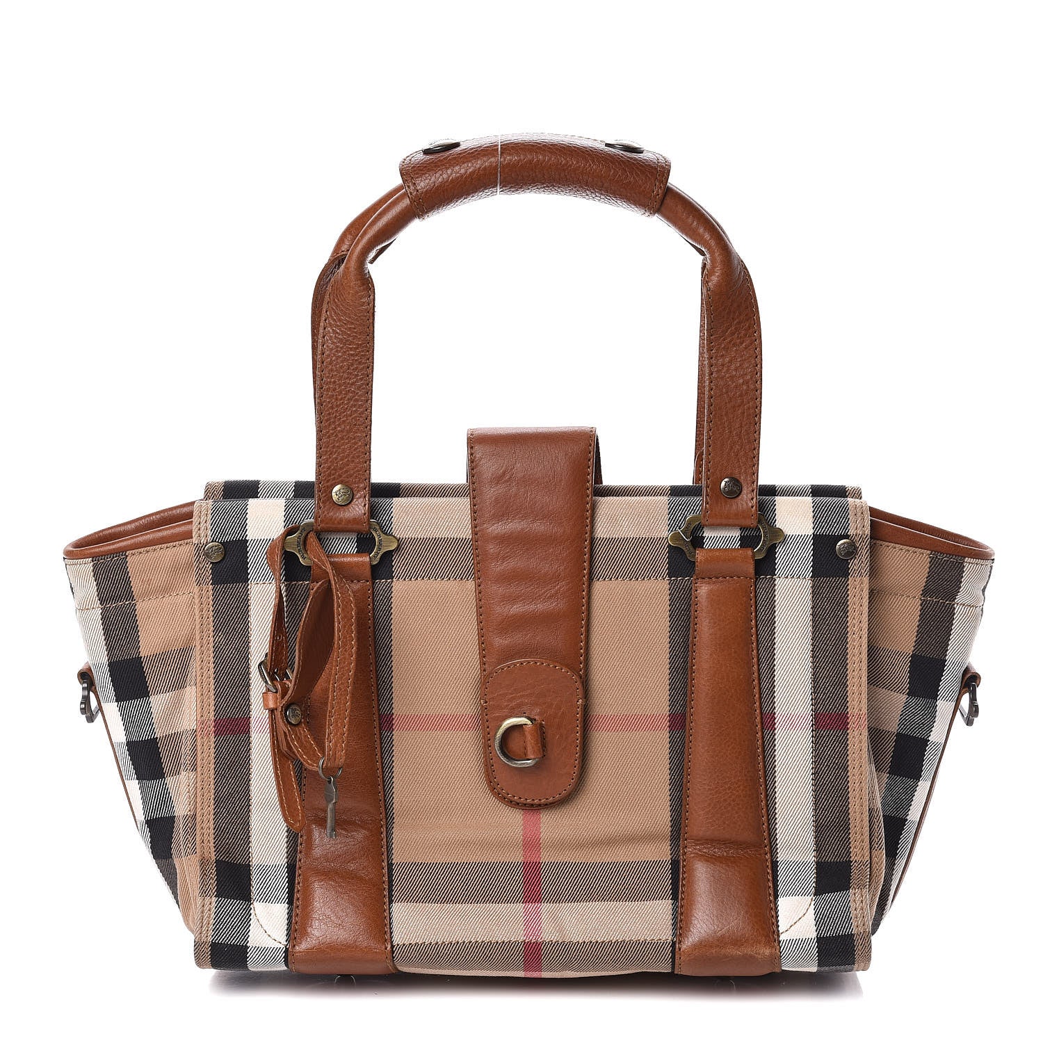Burberry House Check Tote Dark Tan 1 of 9