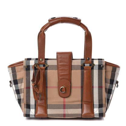 Burberry House Check Tote Dark Tan 1 of 9