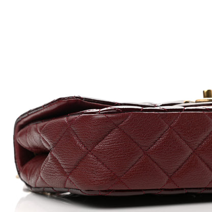 Chanel Patent Goatskin Quilted Medium CC Eyelet Flap Burgundy 9 of 12
