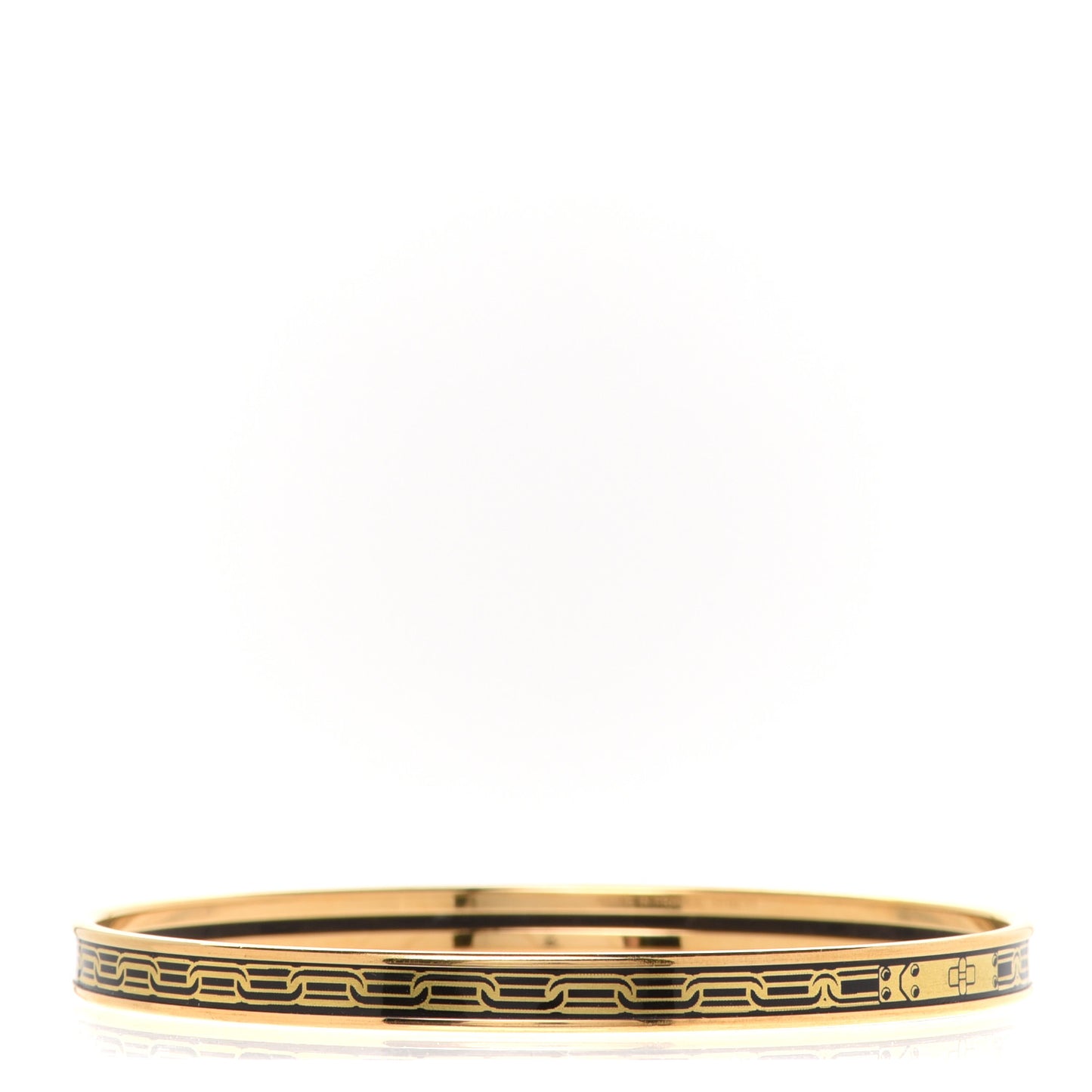 Enamel Extra Narrow Print Reactions en Chaines Bracelet 65 Or Black