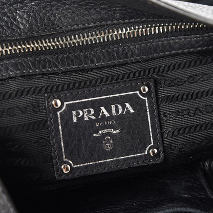 Prada Vitello Daino Tote Nero Black 7 of 20