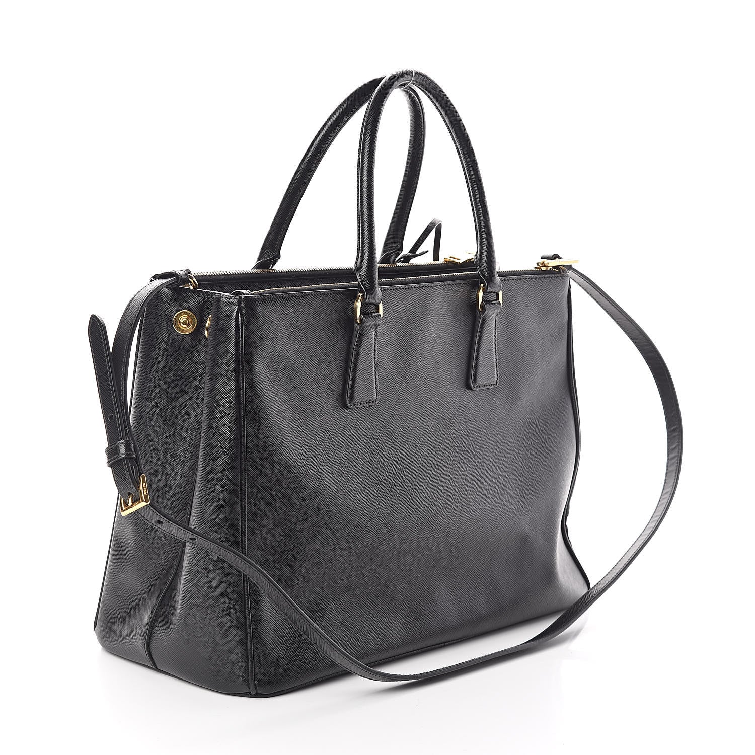 Prada Saffiano Large Galleria Double Zip Tote Black 3 of 9