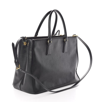 Prada Saffiano Large Galleria Double Zip Tote Black 3 of 9
