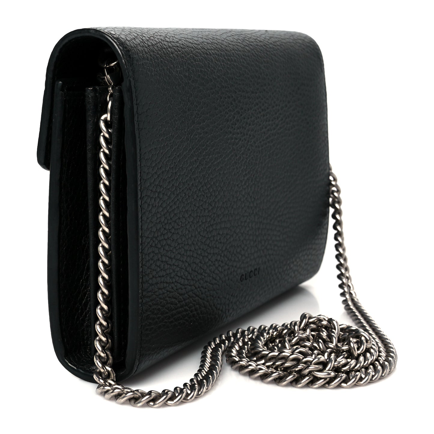 Calfskin Mini Dionysus Chain Wallet Black
