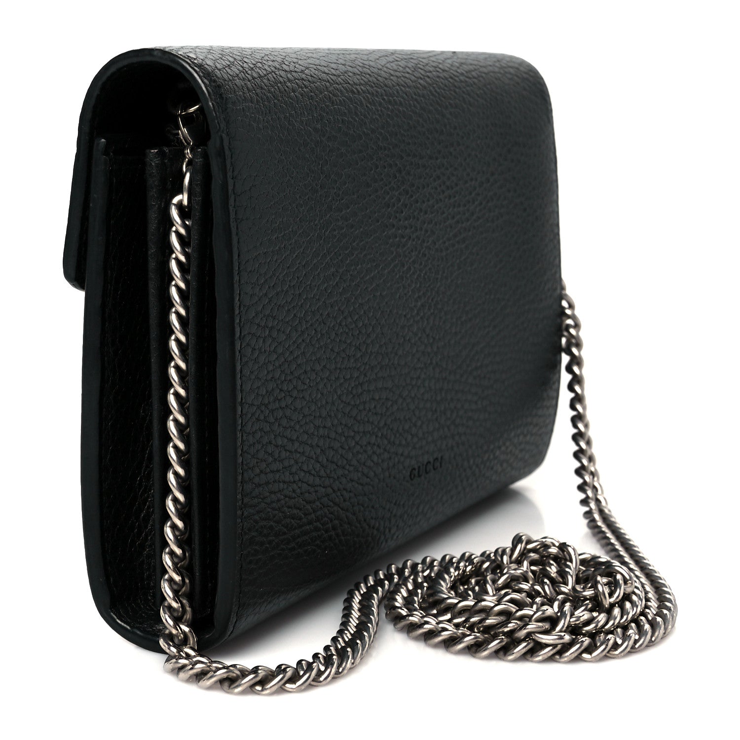 Gucci Calfskin Mini Dionysus Chain Wallet Black 3 of 11