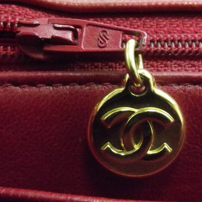 Chanel Lambskin Quilted Shoulder Bag Red 13 of 13