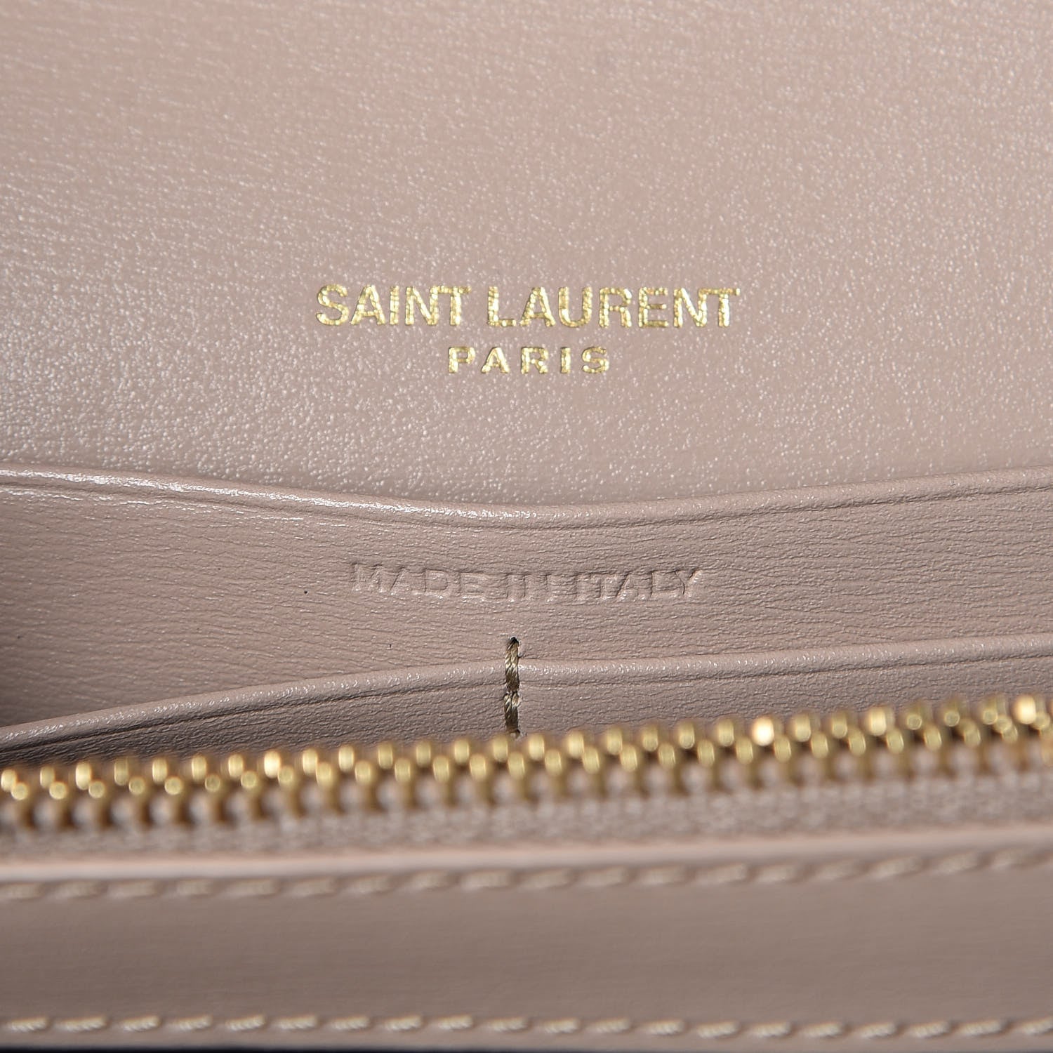 Saint Laurent Smooth Calfskin Monogram Sulpice Chain Wallet Nude 7 of 7
