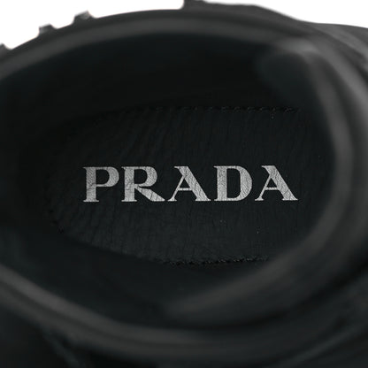 Prada Re-Nylon Gabardine Triangle Wheel Pouch Pocket High Top Sneakers 40 Black 7 of 10