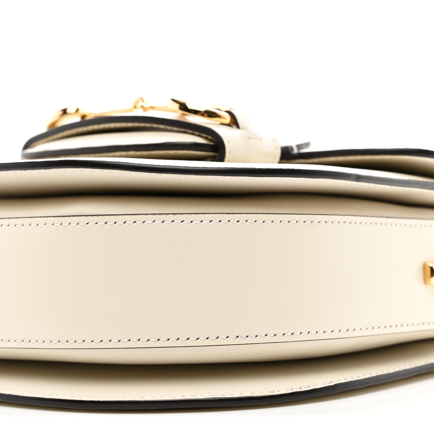 Gucci Azalea Calfskin Mini Horsebit 1955 Rounded Shoulder Bag Mystic White 10 of 10