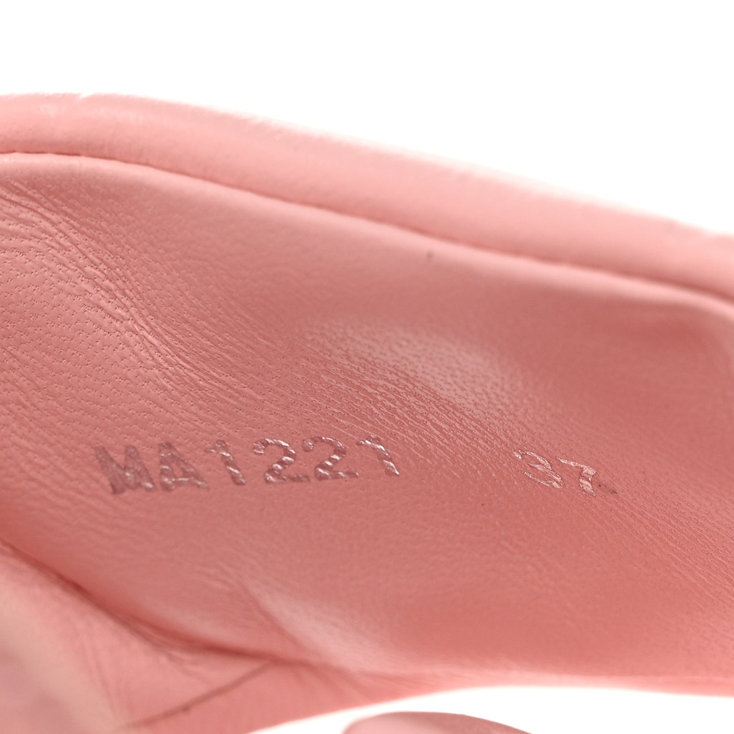 Lambskin Monogram Embossed Paseo Flat Comfort Sandals 37 Rose Clair