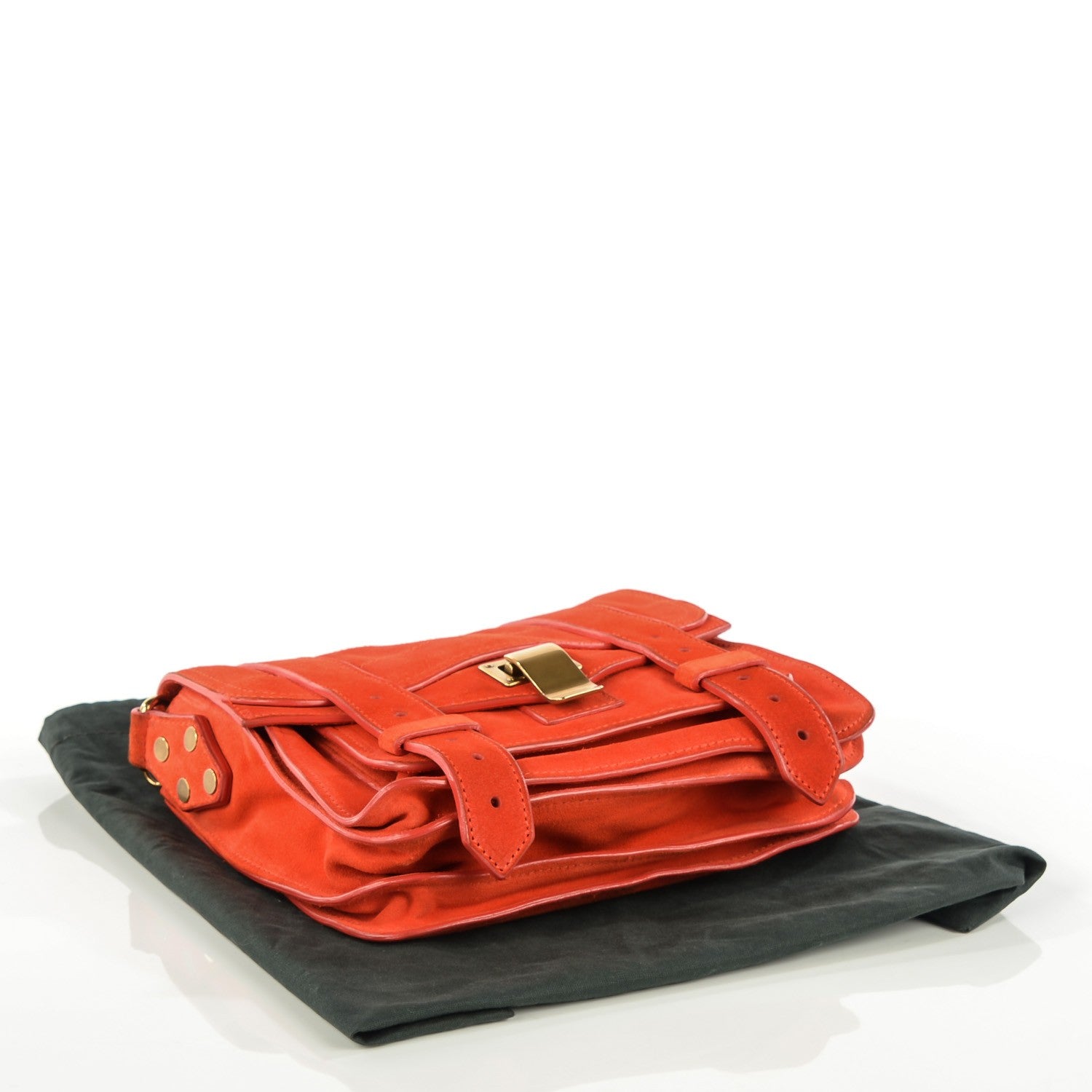 Proenza Schouler Suede PS1 Mini Pouch Messenger Bag Orange 8 of 13