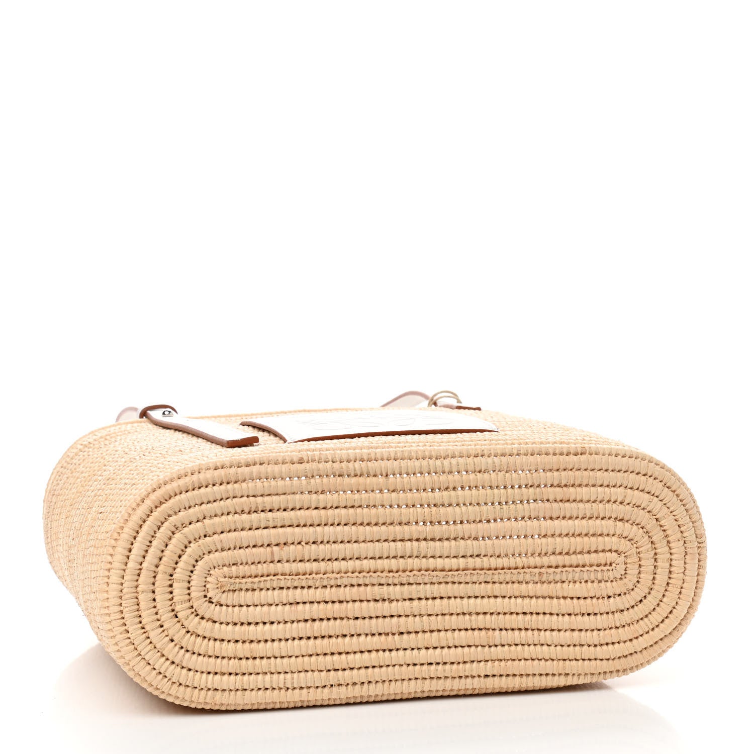 Loewe Raffia Square Basket Tote Bag Natural White 3 of 8
