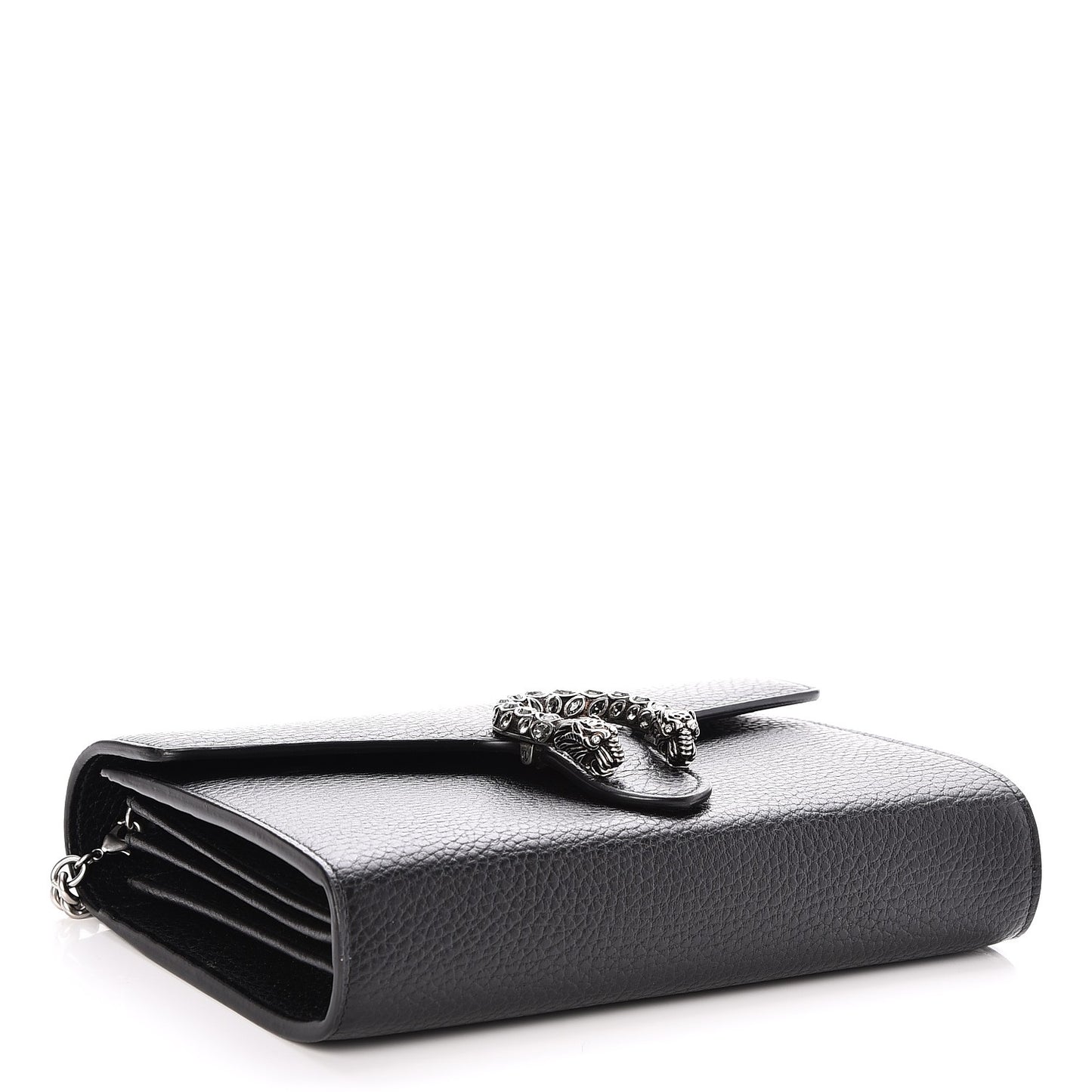Calfskin Mini Dionysus Chain Wallet Black