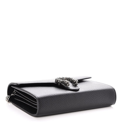 Gucci Calfskin Mini Dionysus Chain Wallet Black 4 of 9