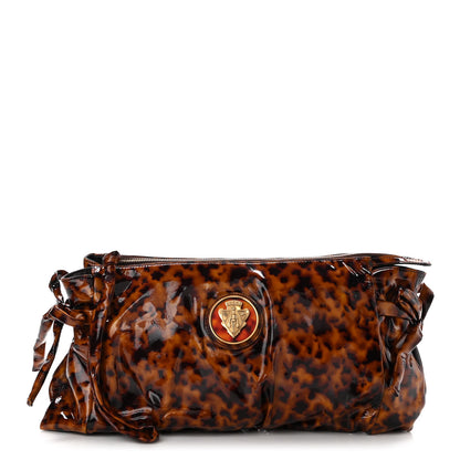 Gucci Patent Hysteria Large Clutch Tortoise Brown 1 of 10