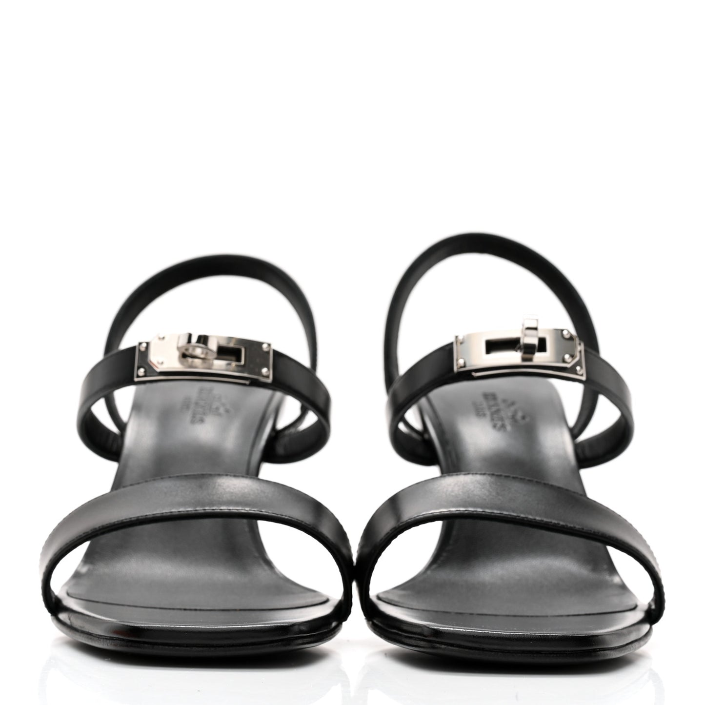 Calfskin Glamour 75 Sandals 38 Black