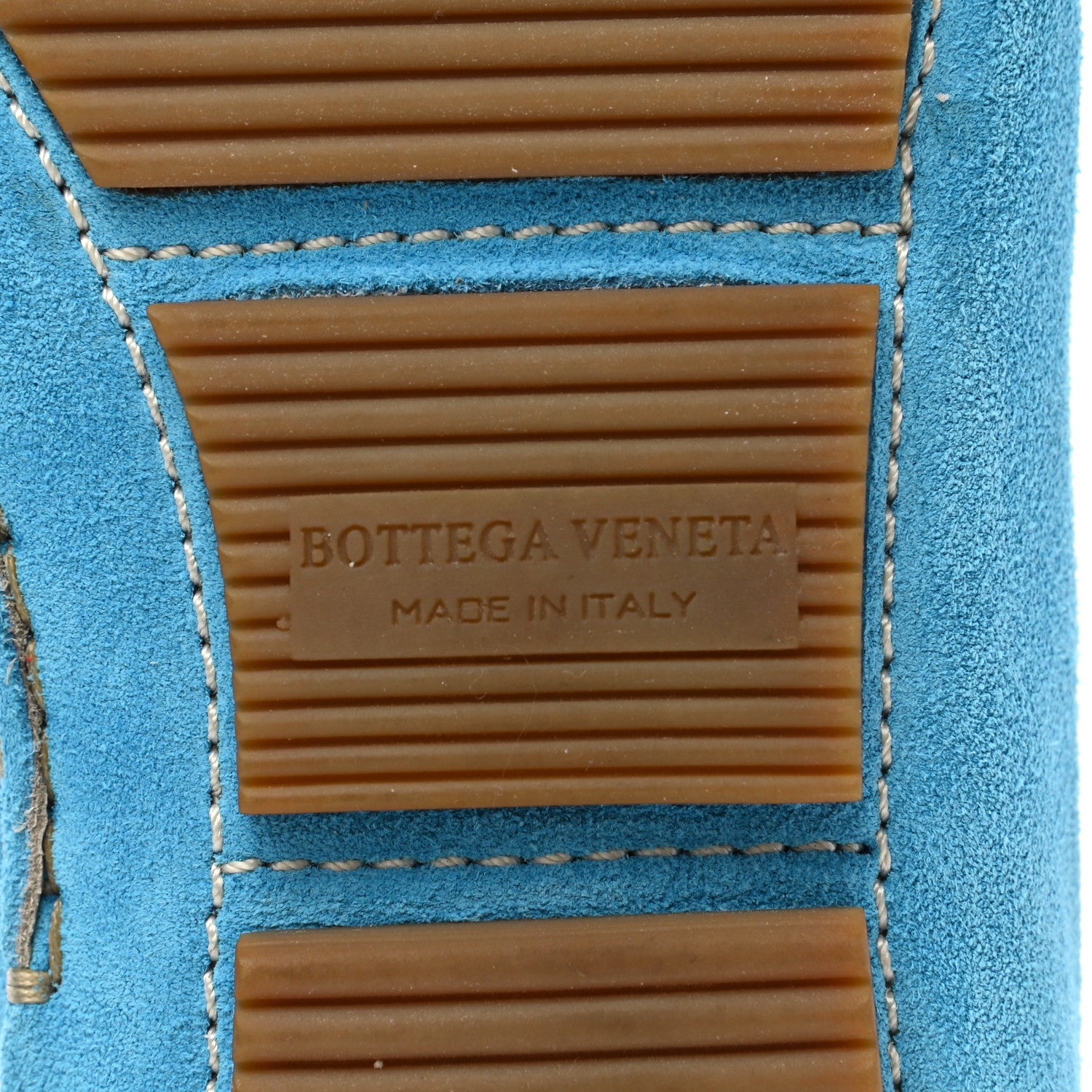 Bottega Veneta Suede Intrecciato Wave Driver Moccasin Loafers 44 Light Blue 7 of 9