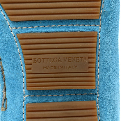 Bottega Veneta Suede Intrecciato Wave Driver Moccasin Loafers 44 Light Blue 7 of 9