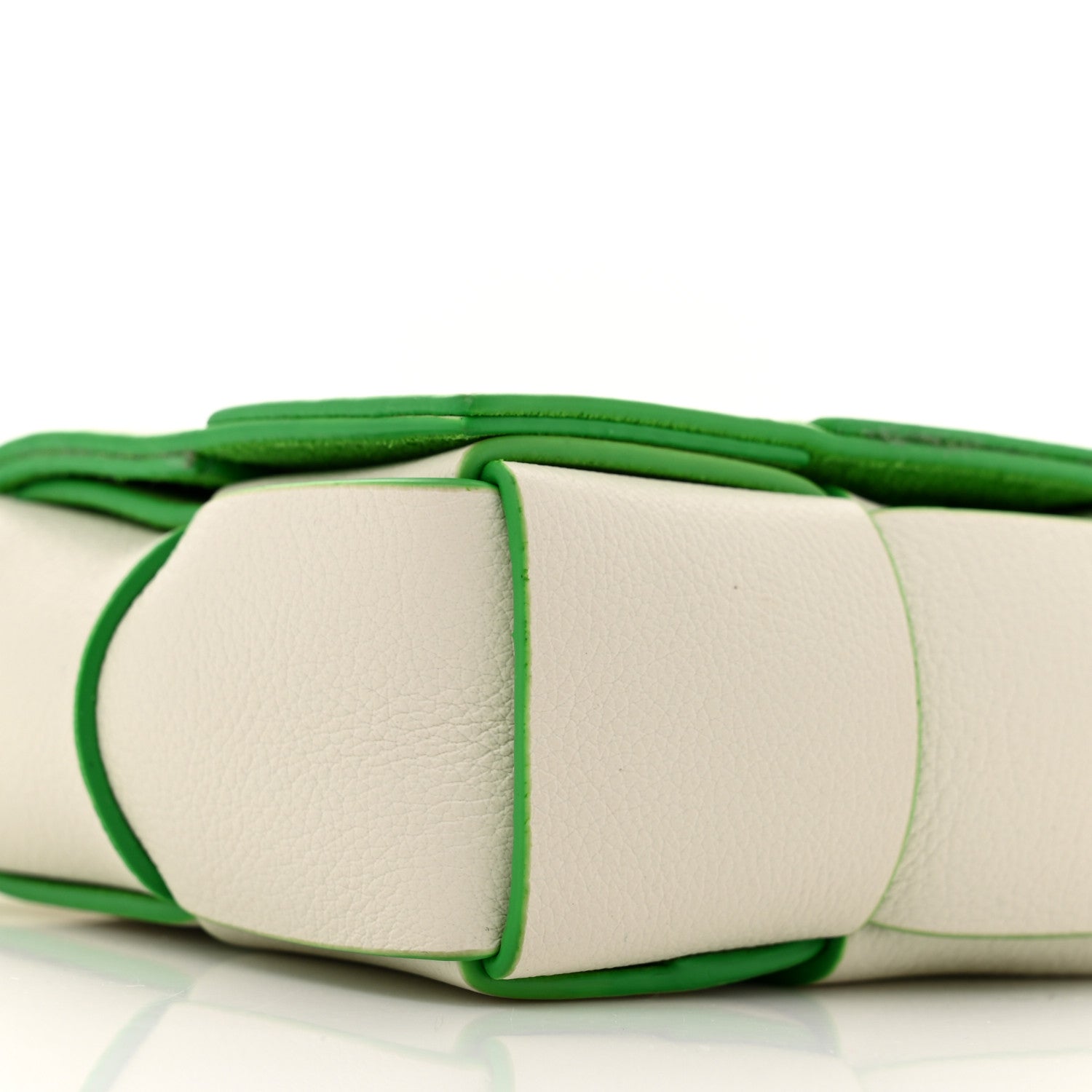 Bottega Veneta Buffalo Maxi Intrecciato Bicolor Extra Mini Cassette Crossbody Bag White Parakeet 8 of 10