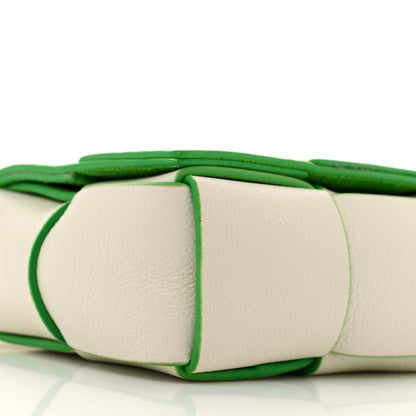 Bottega Veneta Buffalo Maxi Intrecciato Bicolor Extra Mini Cassette Crossbody Bag White Parakeet 8 of 10