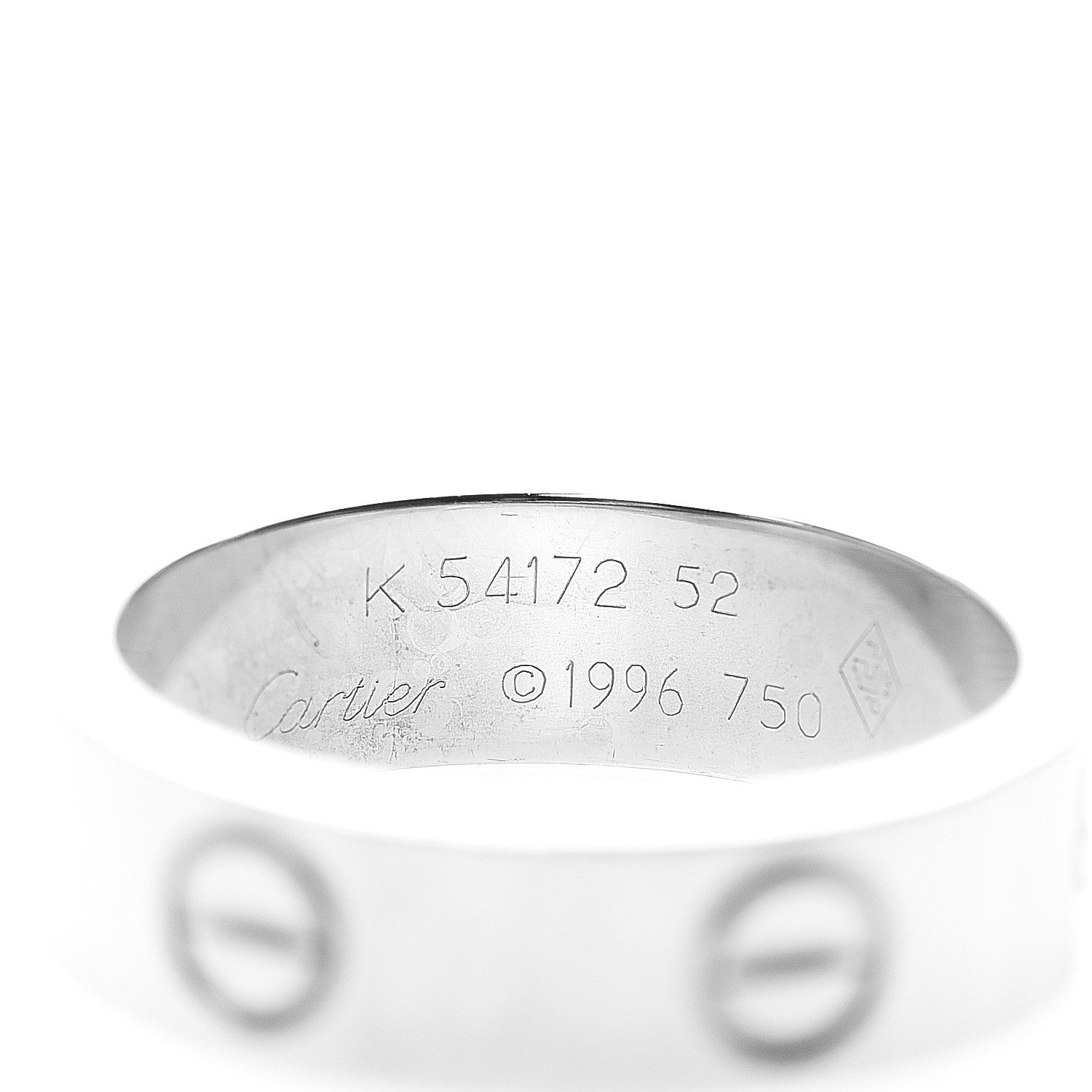 Cartier 18K White Gold 5.5mm LOVE Ring 52 6 4 of 6