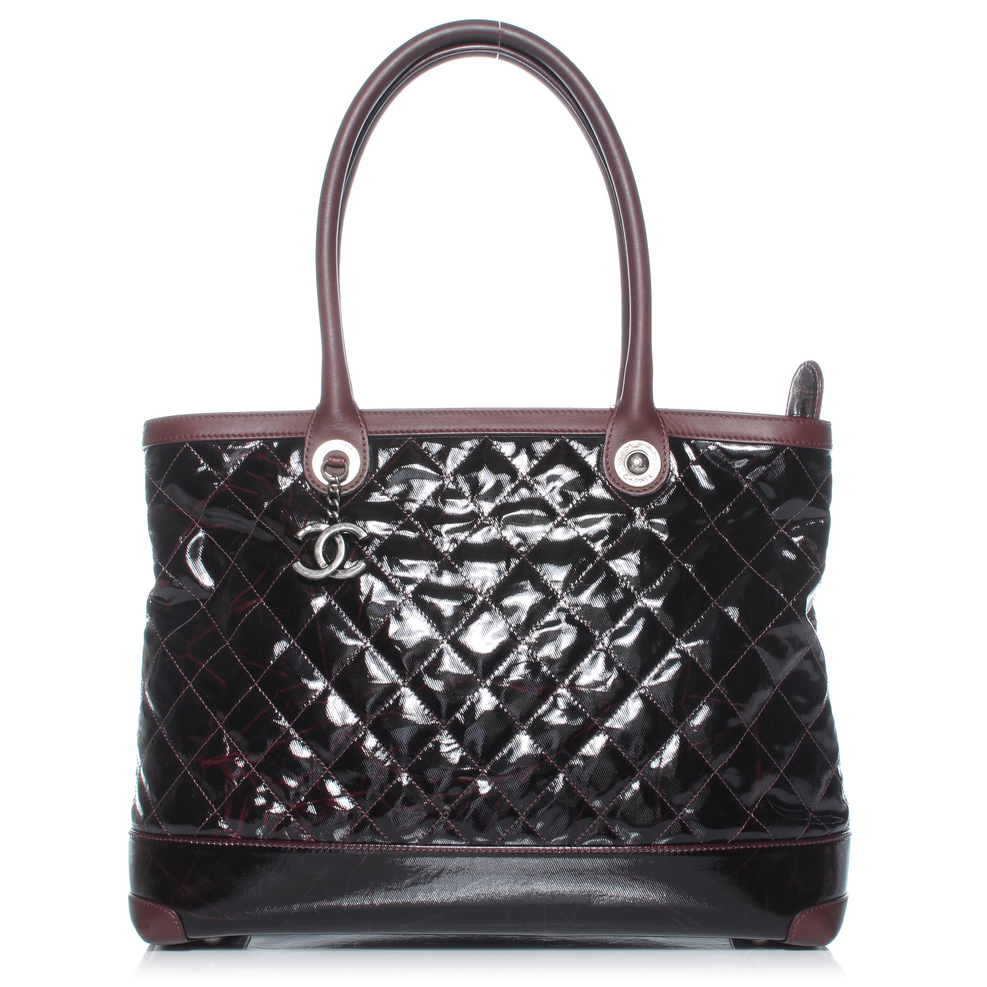 Chanel Coated Canvas Tote Bordeaux 1 of 10