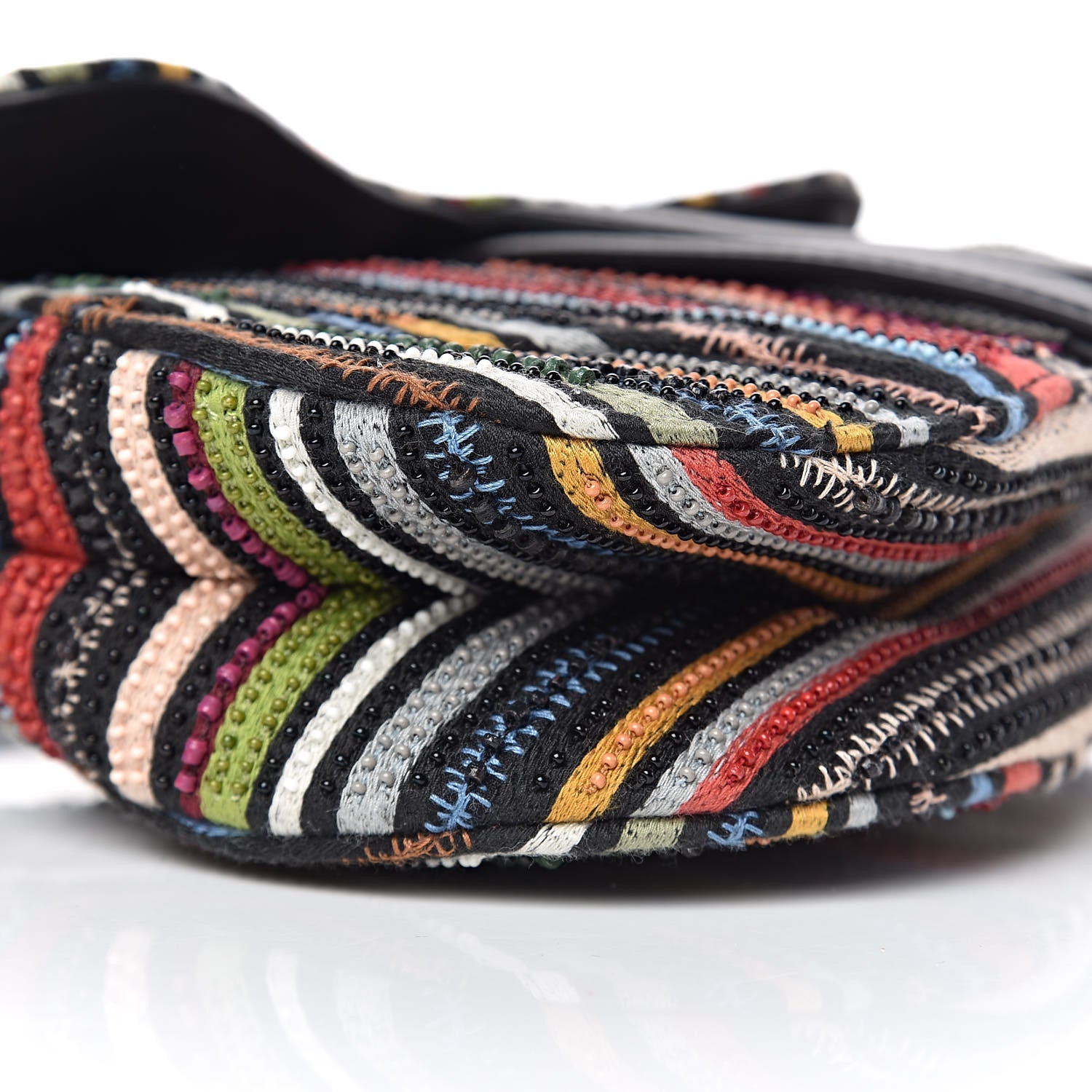 Christian Dior Canvas Embroidered Mini Saddle Bag Multicolor 7 of 13