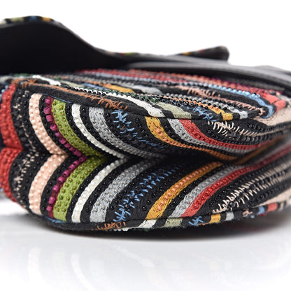 Christian Dior Canvas Embroidered Mini Saddle Bag Multicolor 7 of 13