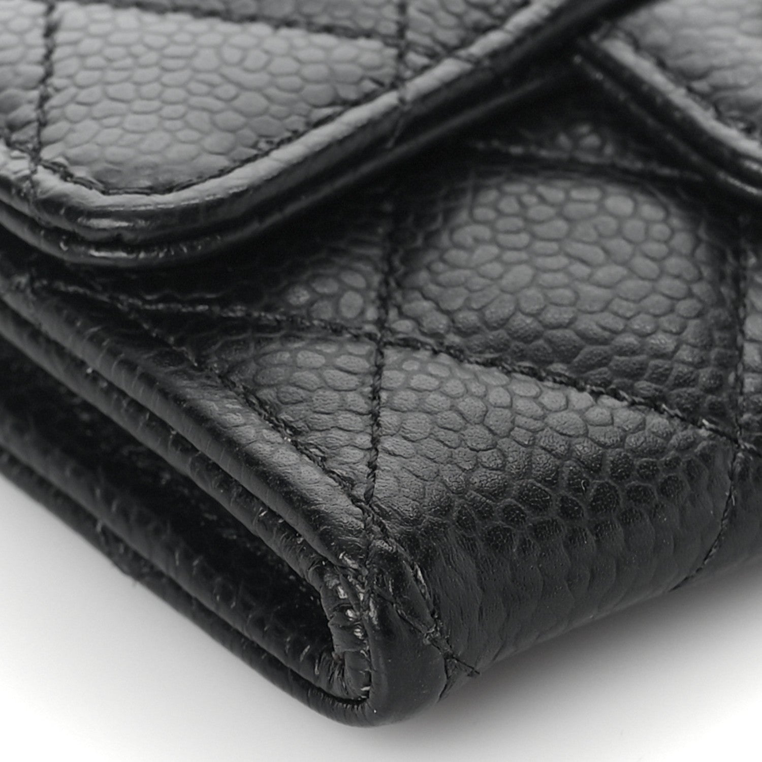 Chanel Caviar Quilted Flap Card Holder Wallet Black 9 of 11
