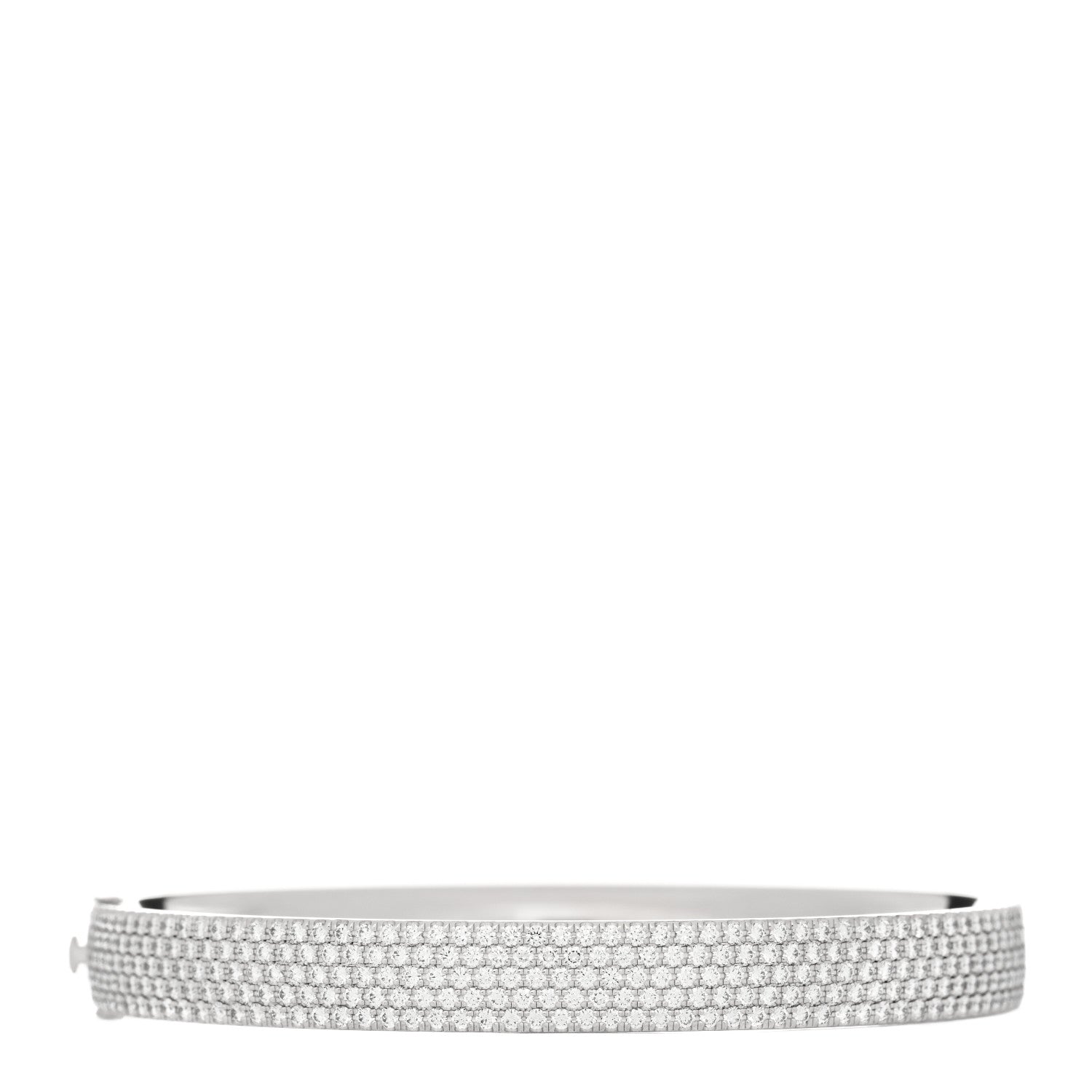 Tiffany 18K White Gold Diamond Metro Five-row Hinged Bangle Bracelet 1 of 4