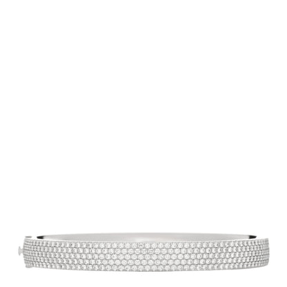 Tiffany 18K White Gold Diamond Metro Five-row Hinged Bangle Bracelet 1 of 4