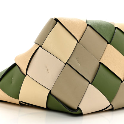 Loewe Calfskin Woven Small The Surplus Collection Basket Bag Avocado Ivory 8 of 9