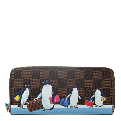 Louis Vuitton Damier Ebene 2017 Christmas Animation Clemence Wallet 1 of 4