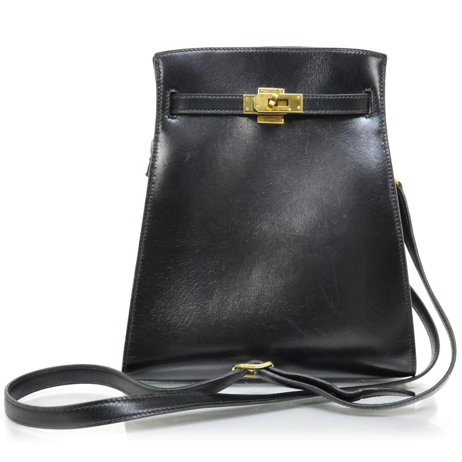 Hermes Box Calf Kelly Sport PM Black 1 of 9