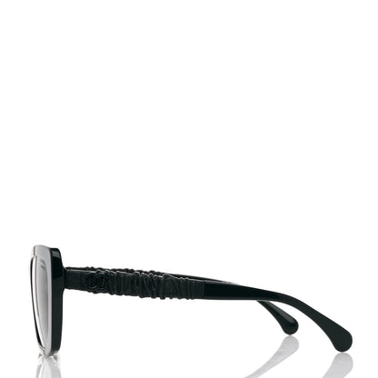 Chanel Acetate Calfskin Polarized Square Sunglasses 5476-Q-A Black 3 of 8