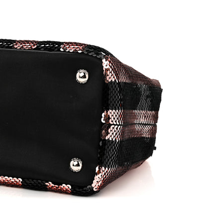 Prada Sequin Broccato Tote Black Cipria 9 of 11