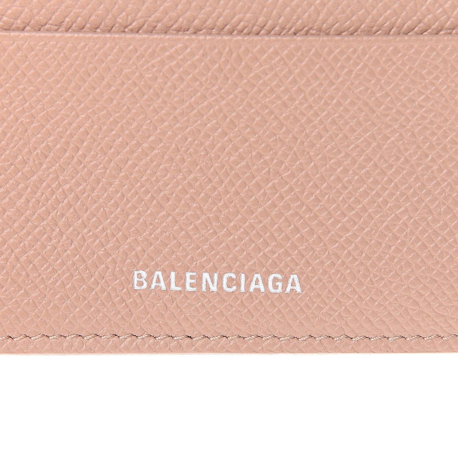 Balenciaga Signature Grained Calfskin Logo Ville Multi Card Holder Beige 5 of 9