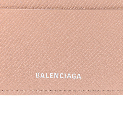 Balenciaga Signature Grained Calfskin Logo Ville Multi Card Holder Beige 5 of 9