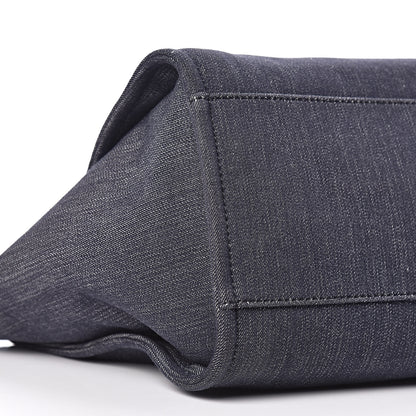 Chanel Denim Large Deauville Tote Dark Blue 10 of 11
