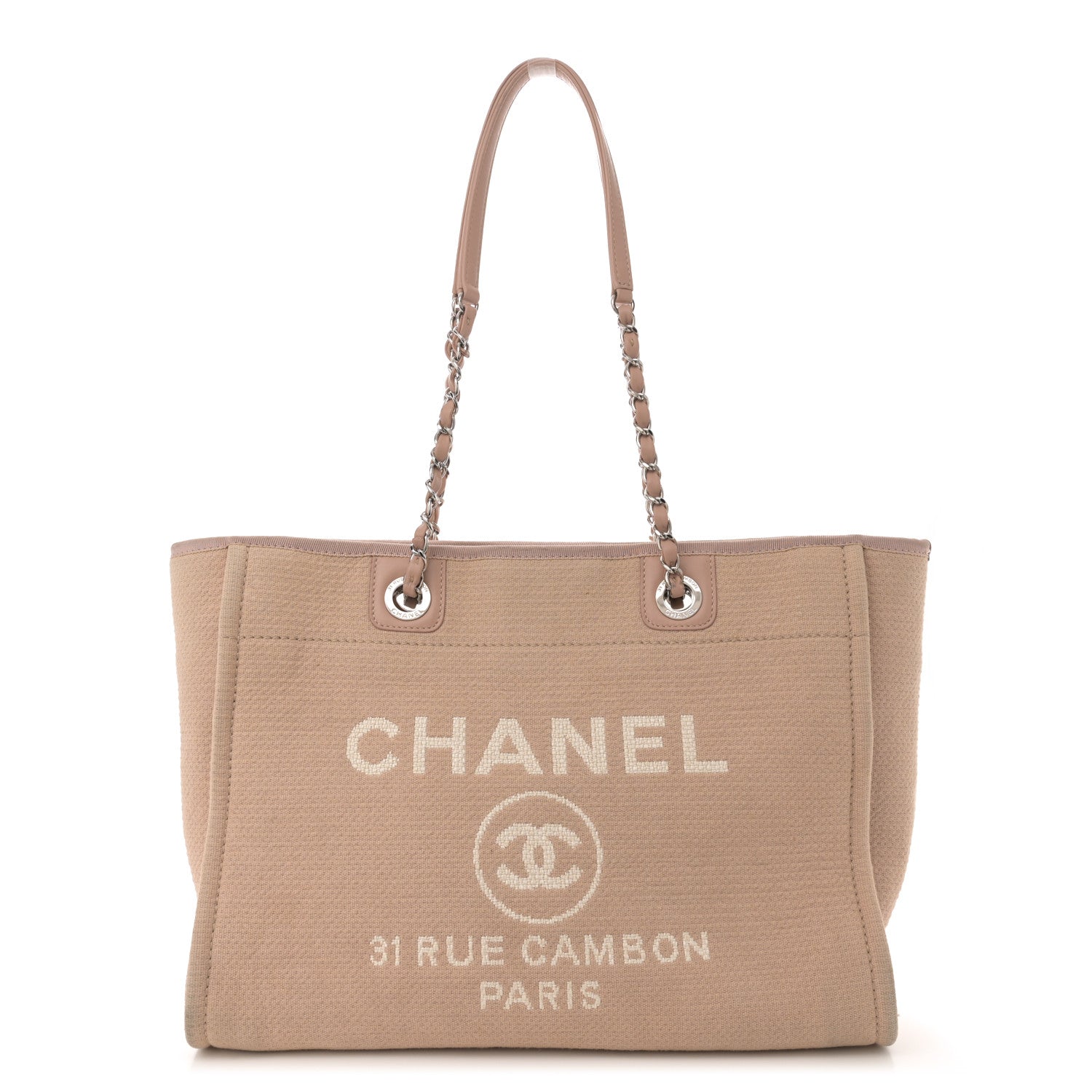 Chanel Mixed Fibers Small Deauville Tote Beige 1 of 13