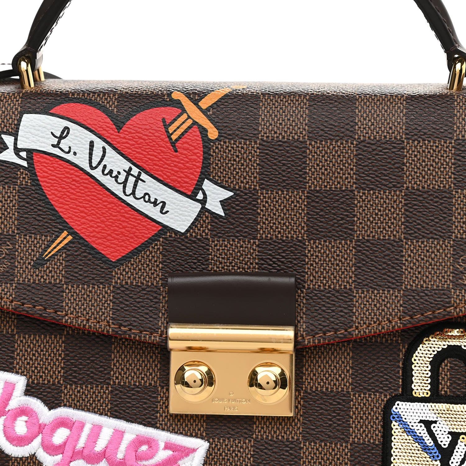 Louis Vuitton Damier Ebene Patches Croisette 8 of 11