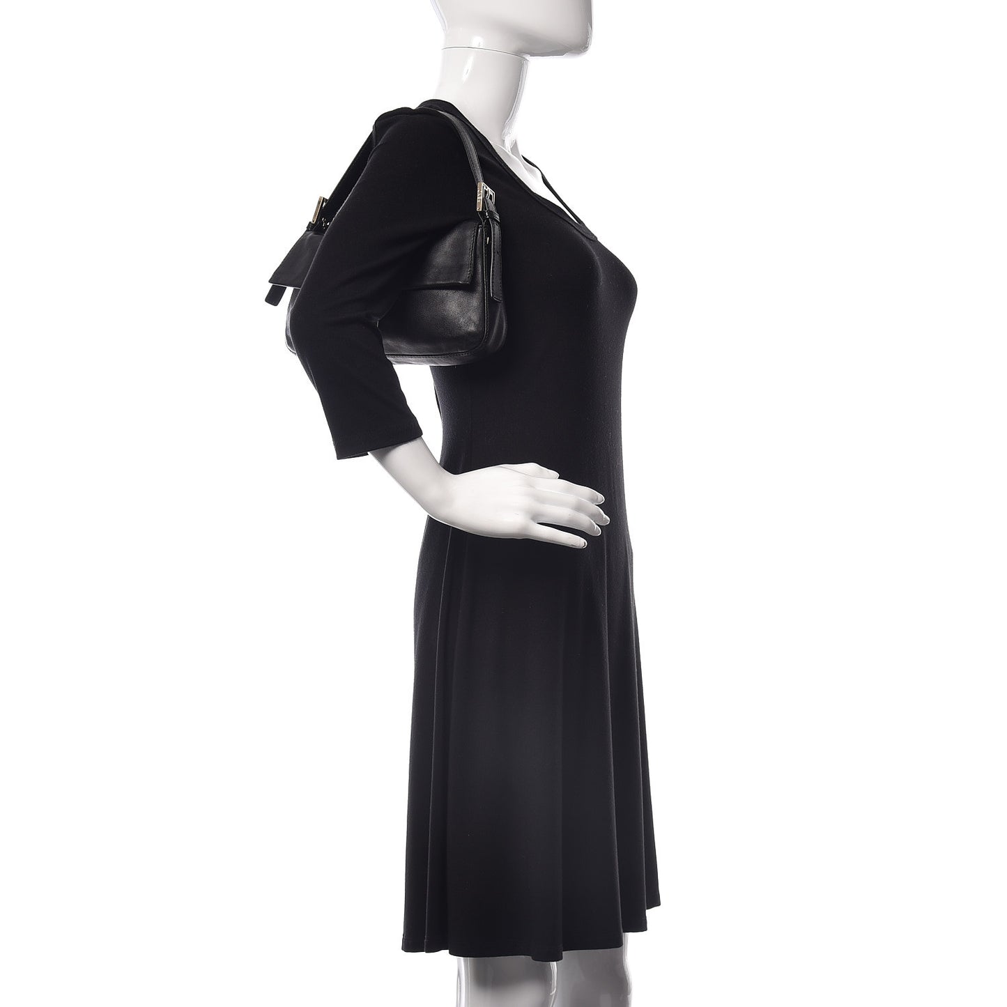 Calfskin Baguette Black