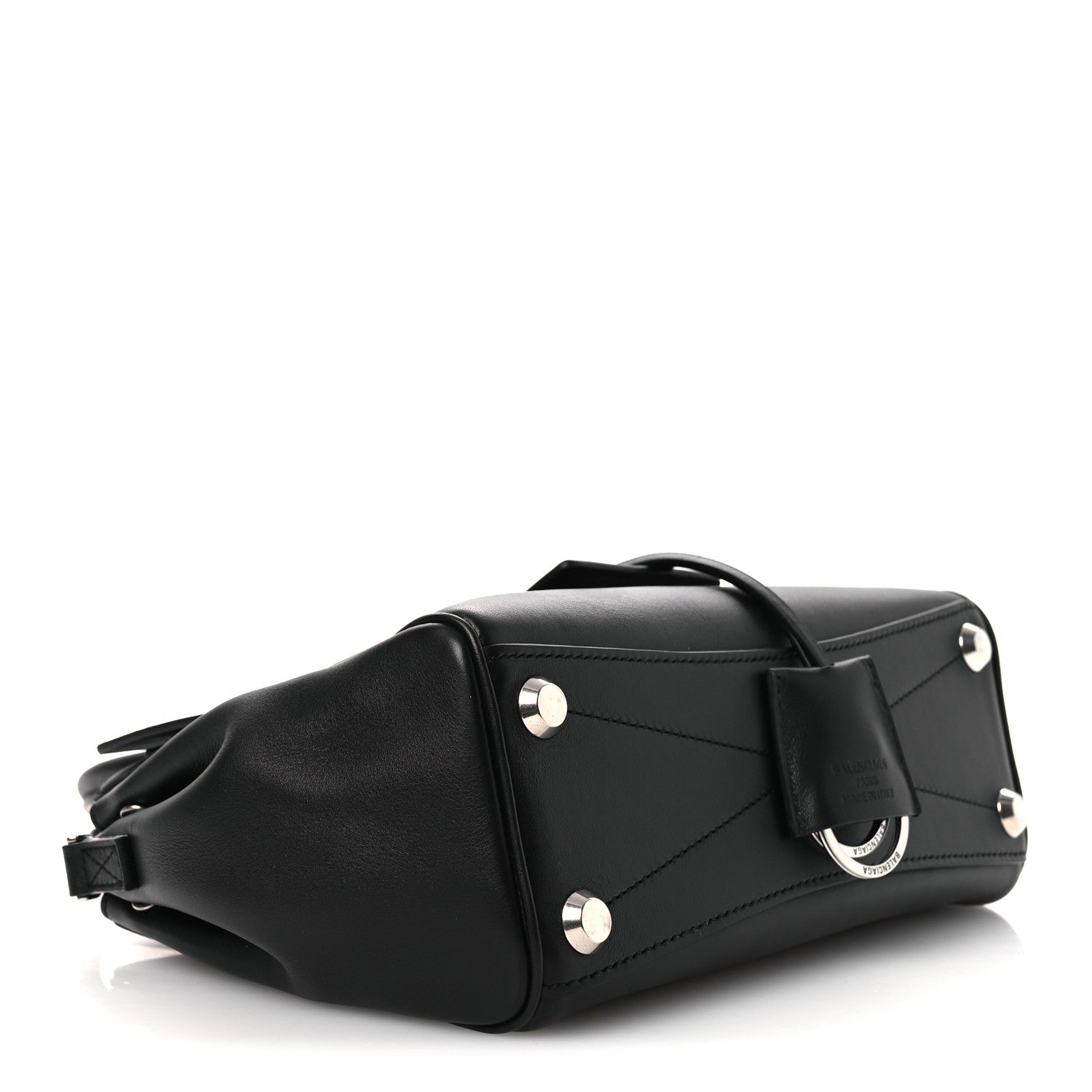 Balenciaga Smooth Calfskin Mini Bel Air Carry All Bag Black 4 of 10