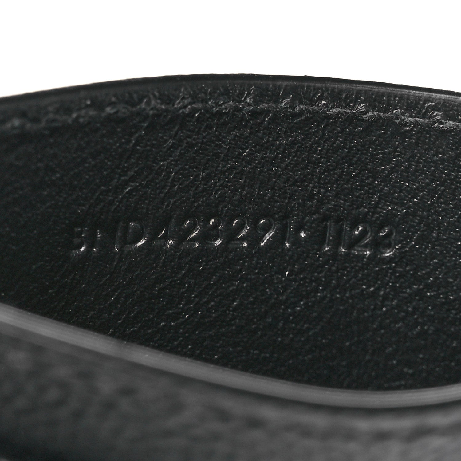 Saint Laurent Grain De Poudre Matelasse Chevron Monogram Credit Card Case Black 7 of 7
