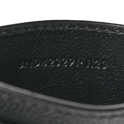 Saint Laurent Grain De Poudre Matelasse Chevron Monogram Credit Card Case Black 7 of 7