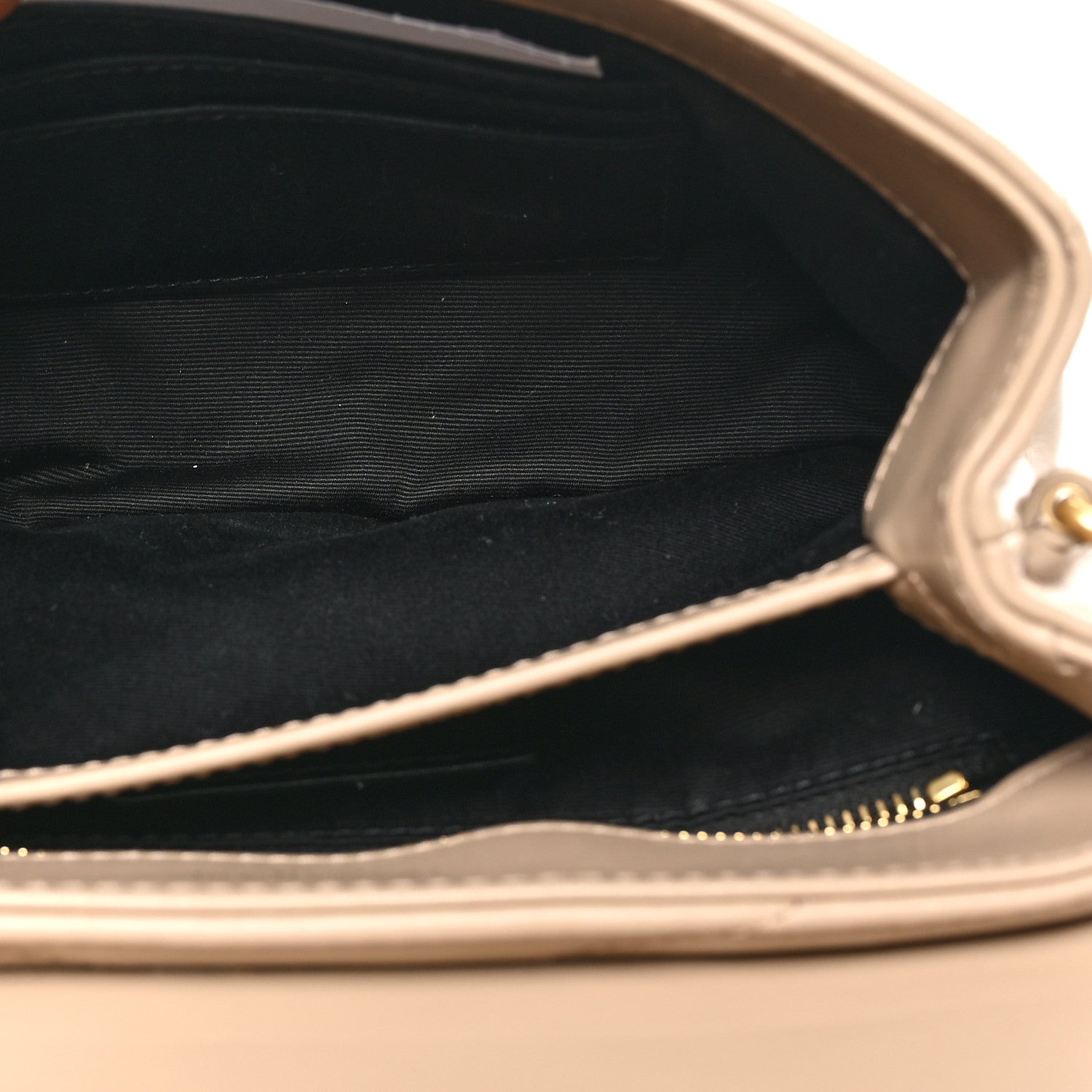 Saint Laurent Calfskin Y Quilted Monogram Toy Loulou Crossbody Bag Dark Beige 5 of 10