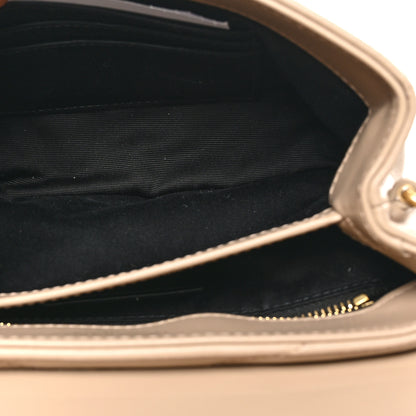 Saint Laurent Calfskin Y Quilted Monogram Toy Loulou Crossbody Bag Dark Beige 5 of 10