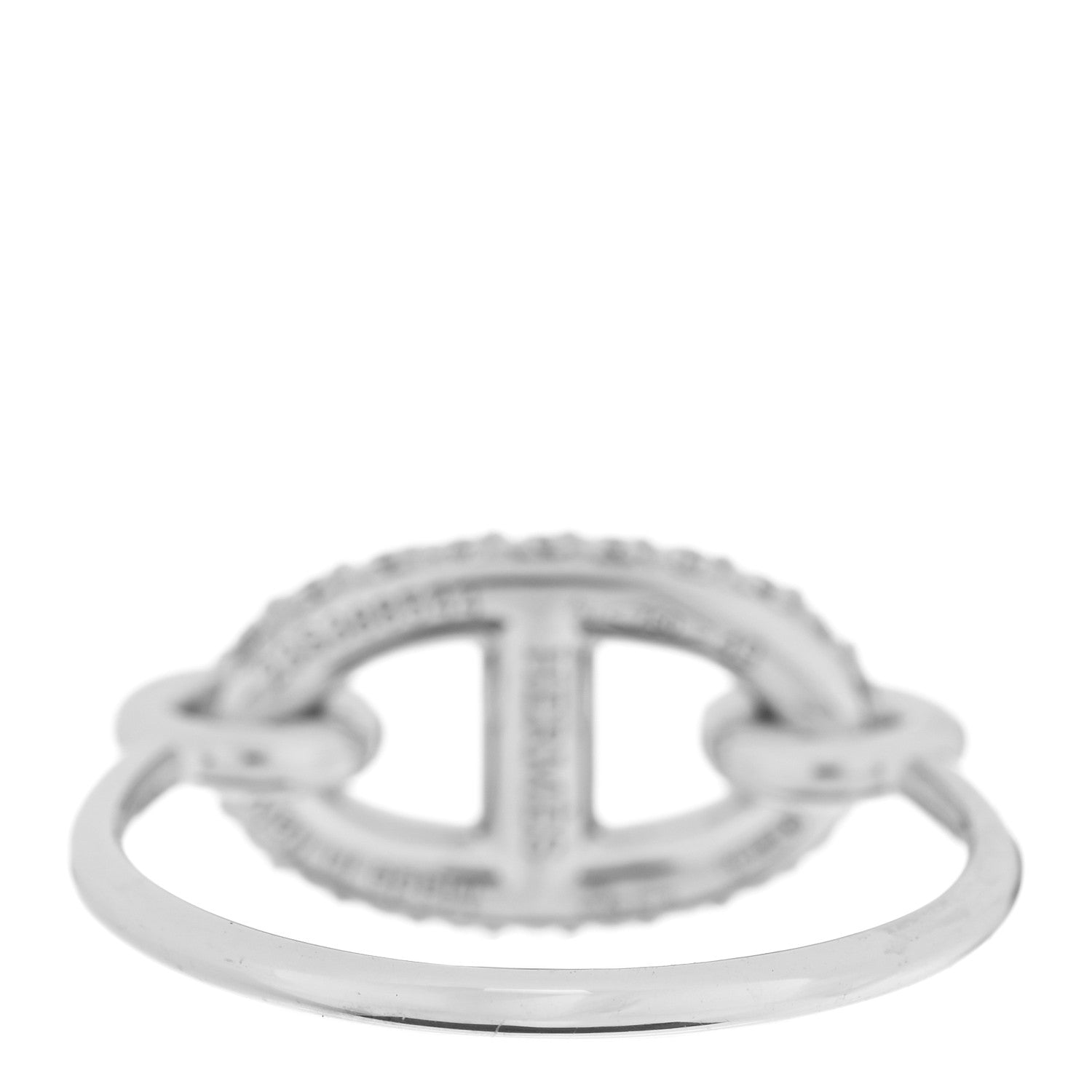 Hermes 18K White Gold Diamond Farandole Ring 49 4.75 3 of 5