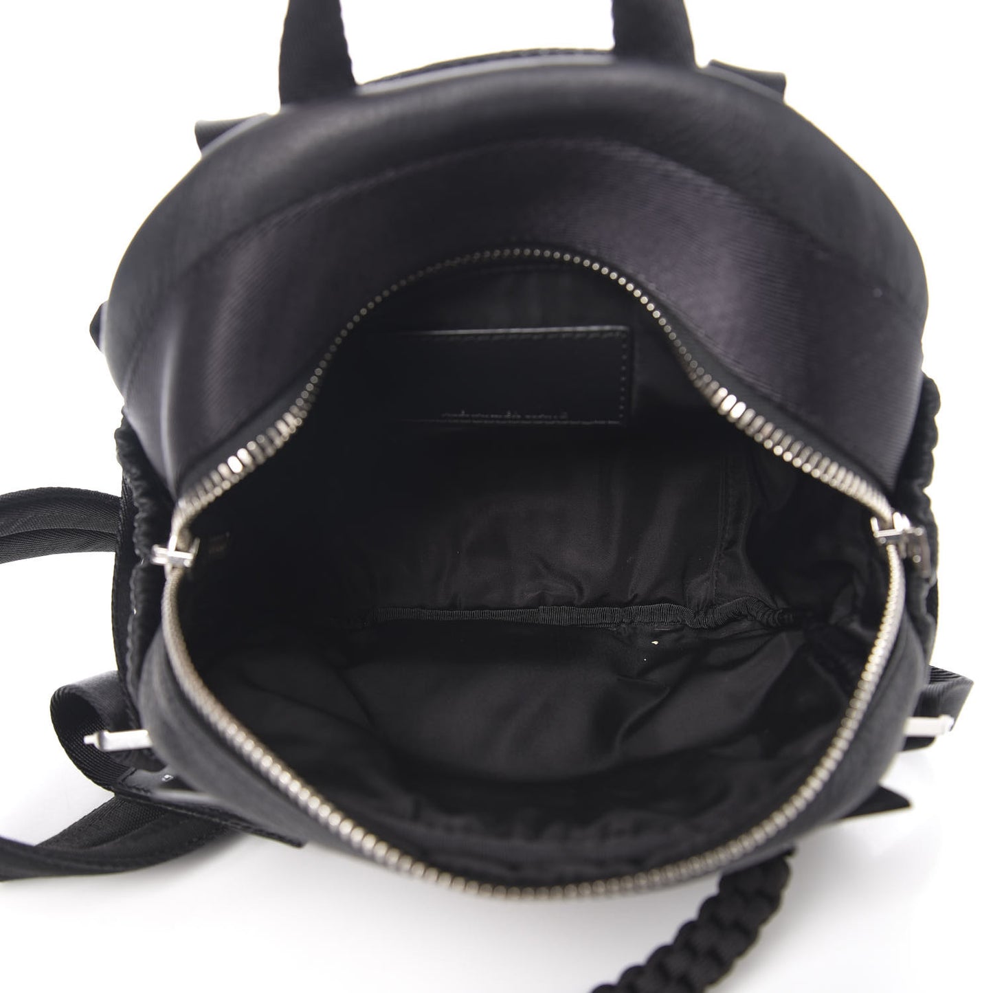 Pebbled Deerskin Mesh Snap Embellished Convertible Shoulder Bag Black