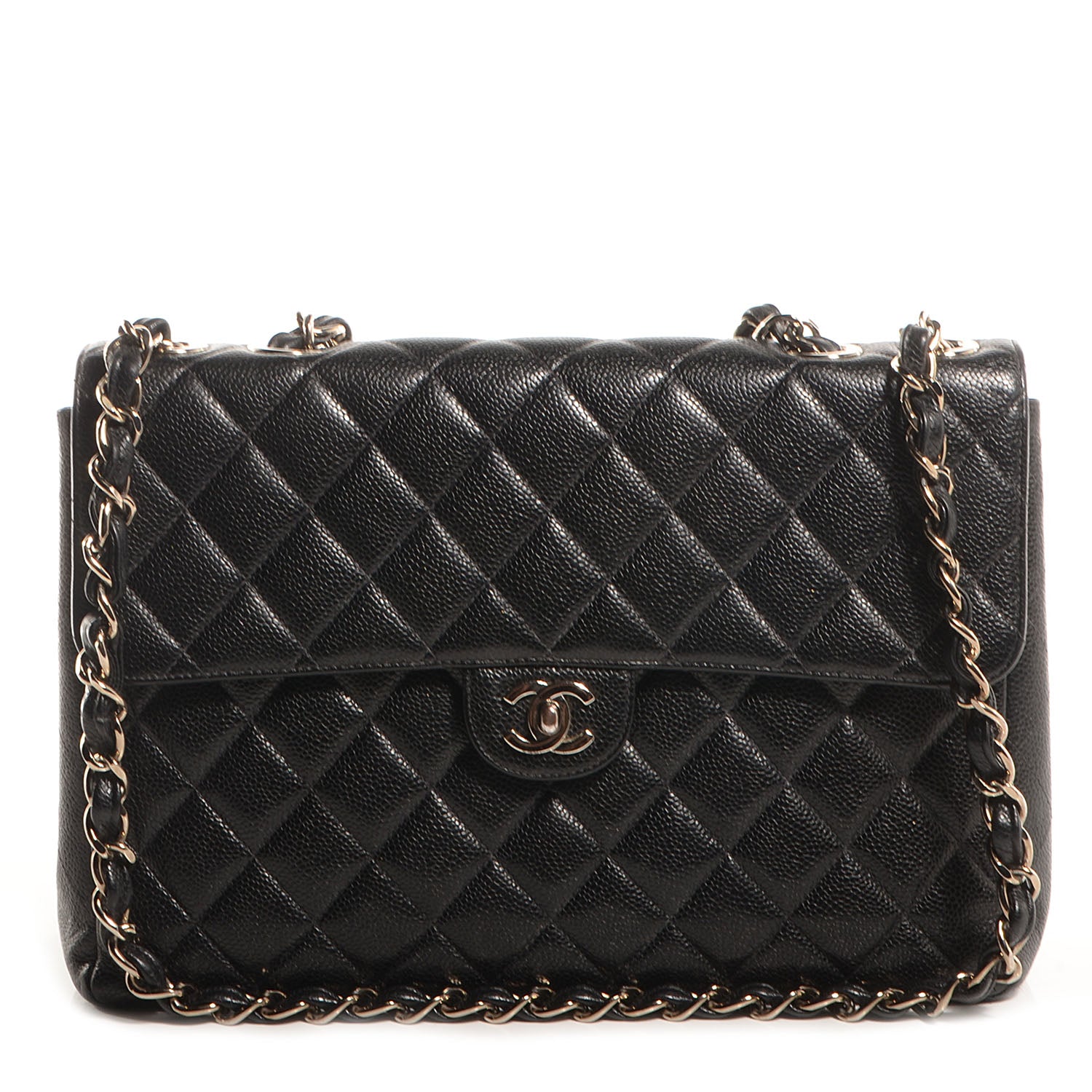 Chanel Caviar Jumbo Single Flap Black 1 of 11
